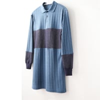 Image 3 of blues collar thermal waffle knit adult L longsleeved courtneycourtney dress layering tunic dress