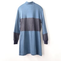 Image 2 of blues collar thermal waffle knit adult L longsleeved courtneycourtney dress layering tunic dress