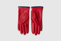 Image 3 of Red Leather Lightning Bolt Ziggy Gloves