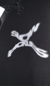Image 1 of 'X-Logo Hood' Pullover, Black