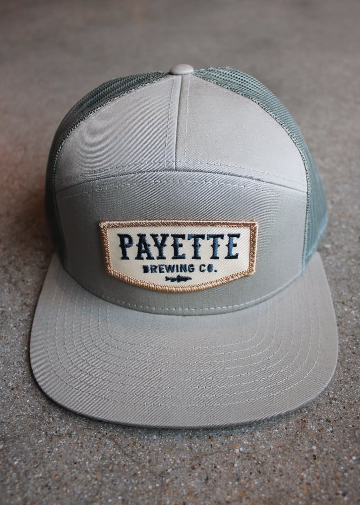 Payette Brewing Company — Khaki 7 Panel Fish Logo Hat