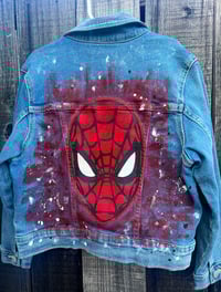 Hand painted Spider Man jacket (Kids size S, 6-7)