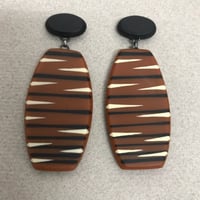 Image 1 of NEW brown modernist earrings