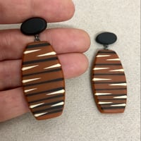 Image 3 of NEW brown modernist earrings