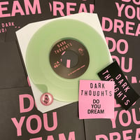 Image 2 of DARK THOUGHTS- DO YOU DREAM 7" 2023 Repress Coke Bottle Clear Limited Presale Package