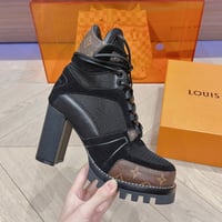 Image 2 of LV Ankle Lace Heel Boots