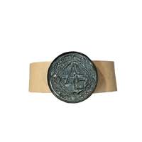 Image 1 of Essentiae Metallum Bronze logo belt - Bronze/cream 