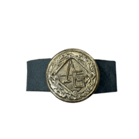 Image 1 of Essentiae Metallum Bronze logo belt - Gold/reversed black