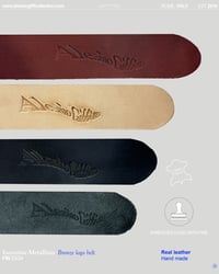 Image 3 of Essentiae Metallum Bronze logo belt - Gold/reversed black