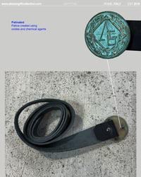 Image 4 of Essentiae Metallum Bronze logo belt - Gold/reversed black