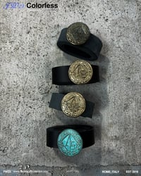 Image 2 of Essentiae Metallum Bronze logo belt - Gold/reversed black