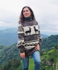 Image 1 of Reindeer farm wool sweater - Ready to ship