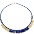 LAST ONE - Gold Coin Hetepheres Lapis Lazuli Fringe Necklace Image 3