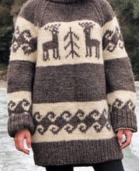 Image 1 of Reindeer farm wool sweater - Natural gray - Ready to ship