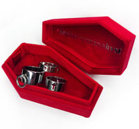 Image 2 of RM Small Signature Coffin Jewelry Box  Red x Silver