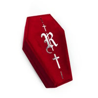 Image 1 of RM Small Signature Coffin Jewelry Box  Red x Silver