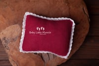 Image 4 of Newborn body long sleeves wine with lace