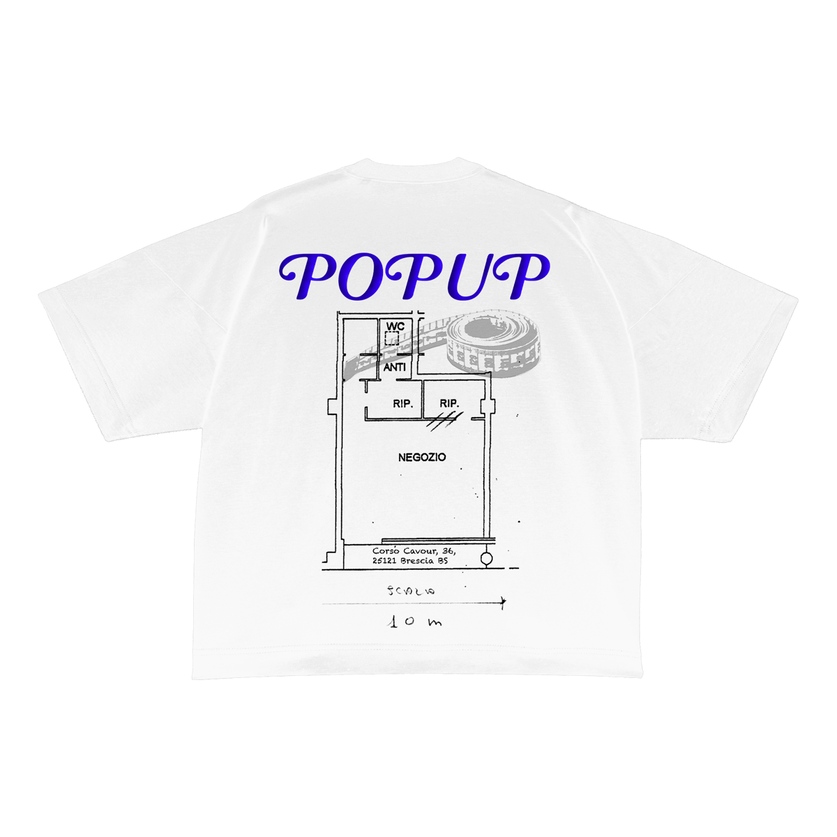 Image of Popup Tee BRESCIA AG X ShoeBuya_bs® - white