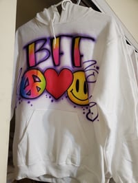 Image of Personalized Hoodie - Peace/Love/Happiness Design