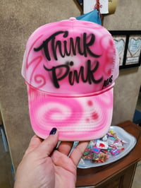 Image of Personalized Trucker Hat - Think Pink! 