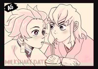 Image 1 of Milkshake Date Inosuke x Tanjiro | Art Print