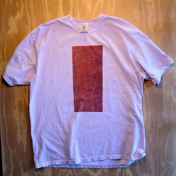 Image of BLOCK-PRINTED TEE - monolith - size 2XL