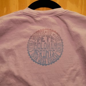 Image of BLOCK-PRINTED TEE - blue fade - size L