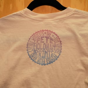 Image of BLOCK-PRINTED TEE - bolt - size XL