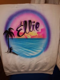 Image of Personalized Hoodie - Sun/Palm Circular Design