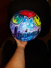 Image of Personalized Soccer Ball - Peace/Love/Happiness Style