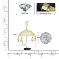 Image 4 of Moissanite Umbrella Pendant