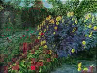 Image 3 of Winding Flowers, at Monet's Garden | Original Painting on Canvas