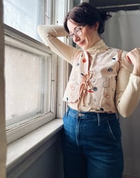 Image 2 of Rose Corduroy and Viscose Vest/Small