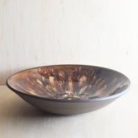 Image 1 of mottled brown serving bowl