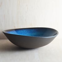 Image 2 of deep teal altered serving bowl