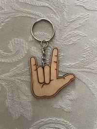 Image 2 of Sign Language “I Love You” Keychain