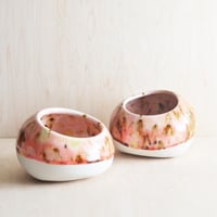 Image 2 of mottled pink pouch bowl 