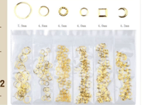 Image 1 of Gold mixed nail decor 