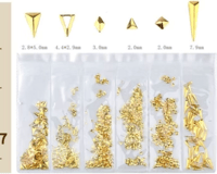 Image 2 of Gold mixed nail decor 