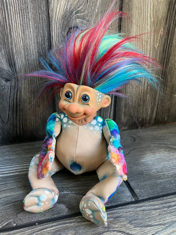 Image of Mini Vintage Troll Doll repaint