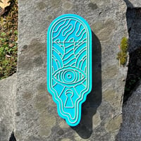 Image 1 of Turquoise Mushroom Wall Tile - Ready to Ship