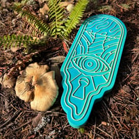 Image 3 of Turquoise Mushroom Wall Tile - Ready to Ship