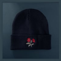 Image 2 of ♥️ New Navy Floral Beanie ♥️