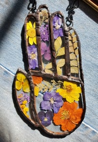 Image 1 of Hand made dried mixed flowers encased in glass