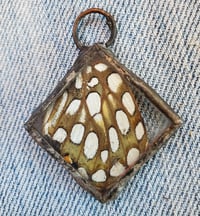 Image 2 of Glass charm pendants with butterfly wing