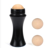 Oil Absorbing Face Roller, Natural Volcanic Stone Roller with Strong Oil Control Powder and Oil Remo