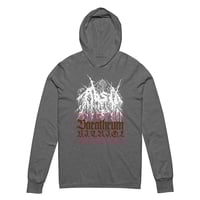 Image 3 of ABSU - BARATHRUM V.I.T.R.I.O.L. WHITE/RED - HOODED LONG SLEEVE T-SHIRT (BLACK, SPORT GREY)