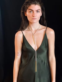 Image 2 of WOVEN TIE NECKLACE 