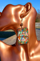 Image 3 of Abstract Positive Vibes Earrings 