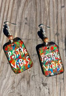 Image 1 of Abstract Positive Vibes Earrings 